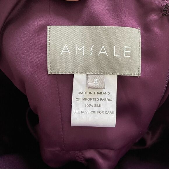 NWT Amsale Strapless Gown in Silk sz 4 - Picture 7 of 7